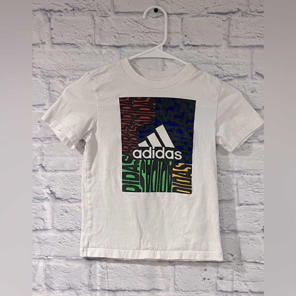 Adidas Boys Size 6 Logo Graphic T-Shirt